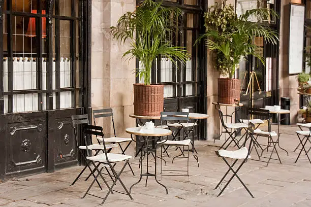 Photo of Elegant sidewalk cafe.