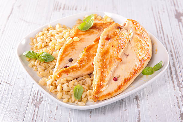 istock chicken breast and barley 489120490