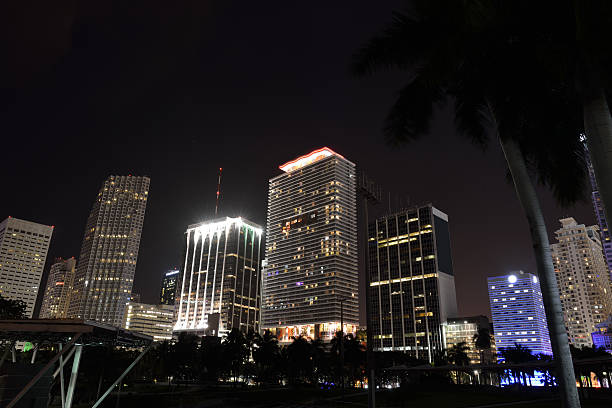 istock Night view of downtown Miami 489120505