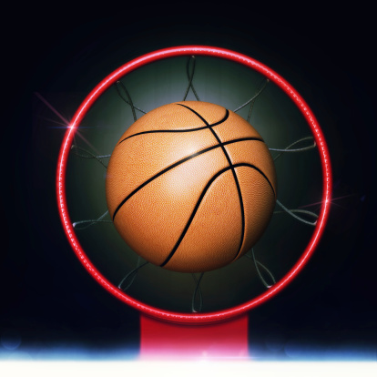 basketball shot. 3d rendering