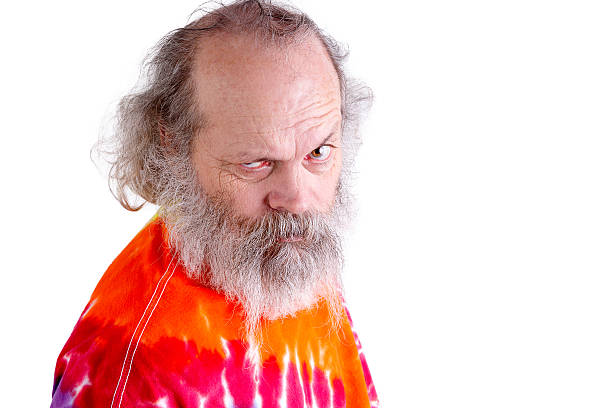 istock Tie Dye T-Shirt Man Looking at You with Questioning 489121283