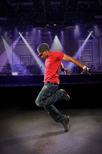 Professional dancer performing on stage, contemporary dance and entertainment concept, copy space