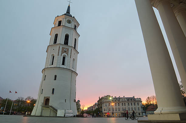 istock Sunset in Cathedral Square of Vilnius 489123451
