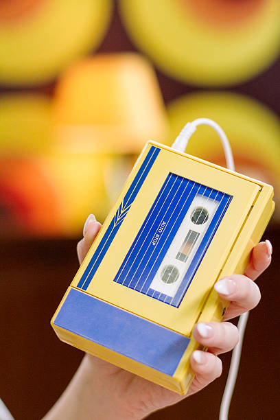 Young Hipster Woman With Walkman