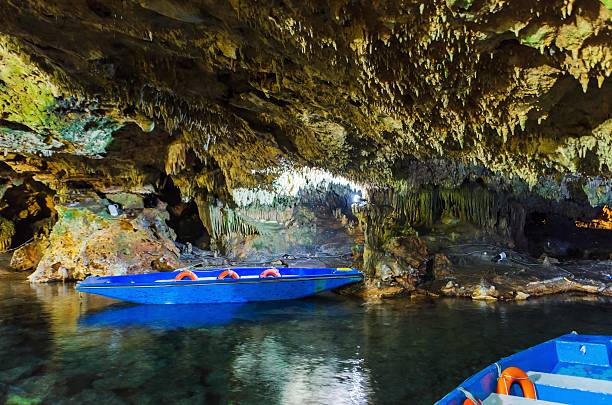 Diros caves stock photo