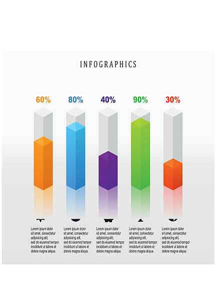 cyfrowy ilustracja grafika informacyjna. tło 3d. - design internet funky global communications stock illustrations