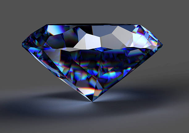 istock blue diamond isolated on white background with clipping path 489125296