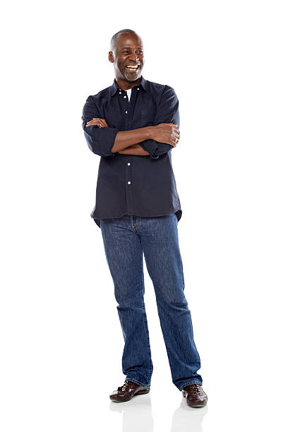 istock Mature african man smiling at copyspace 489125489
