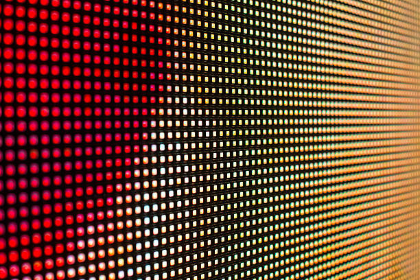 istock Red and yellow colored smd LED screen 489138654