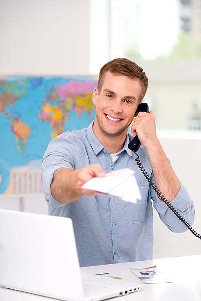 istock Creative concept for travel agency office 489139970