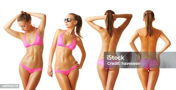 Photo libre de droit de Sable Femme Sexy En Bikini Collection banque d'images et plus d'images libres de droit de Seulement des adultes - Seulement des adultes, Femmes, Image composite