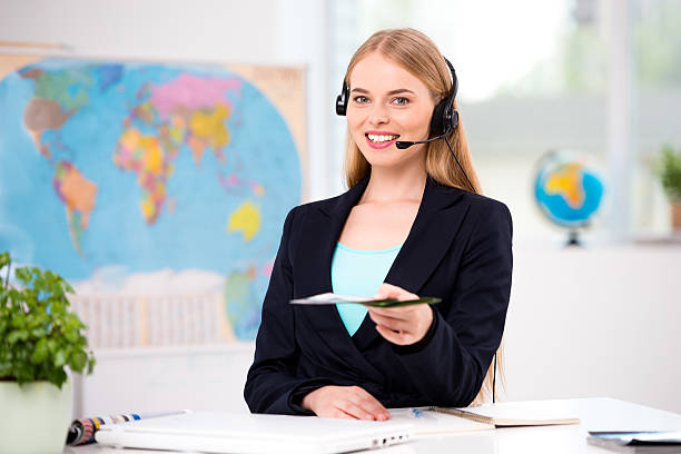 Creative concept for travel agency office