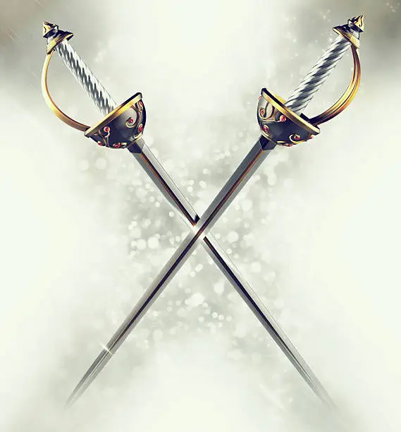 Digitally painted illustration of  a fantasy swords. Painting and concept design by me.