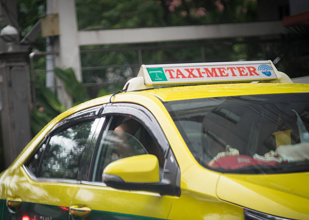 Yellow taxi in Singapore