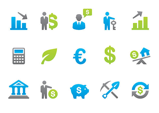 stampico icons-investitionen - axt grafiken stock-grafiken, -clipart, -cartoons und -symbole