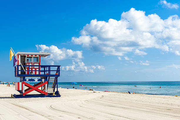 istock lifeguard hut Miami beach 489147084