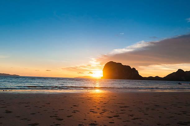 istock Beautiful tropical sand beach against the blue sky. 489167218