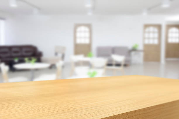 istock Empty wooden table and dining room tables background 489167880