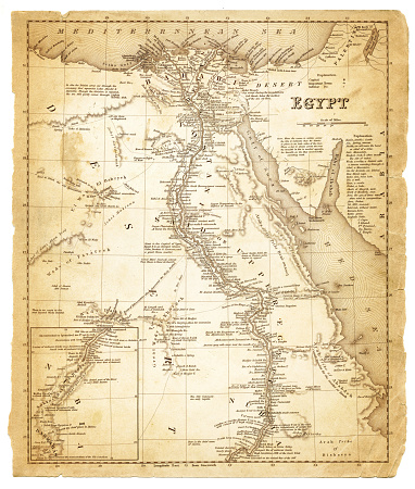 an old map of Egypt