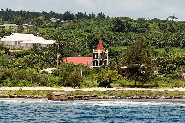 istock Church on Eua Island seen from the sea 489170056
