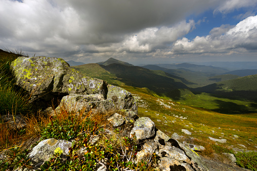 Mountains hill in summer day