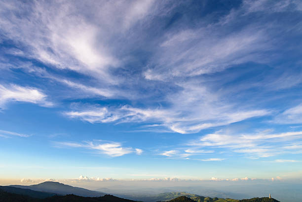 Beautiful landscape on mountain with blue sky at phu tubberg, thailand.