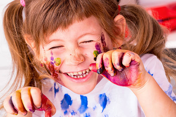 istock Little beautiful girl having fun. 489175108