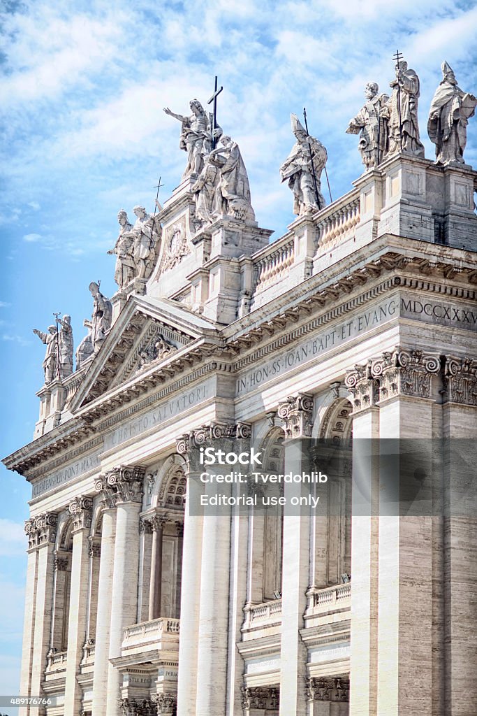 Cathedral of St. John Lateran Rome. Italy - June 6, 2013: Basilica of St. John Lateran. The Station was originally called the Basilica of Saint Saviour. The Patriarchal Cathedral of St. John Lateran, Rome. 2015 Stock Photo