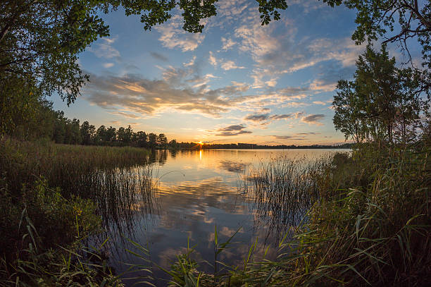 istock Beautiful sunset at lake 489178892