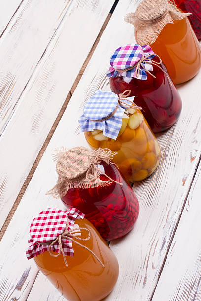 istock Canned compotes sold in shop. 489179878