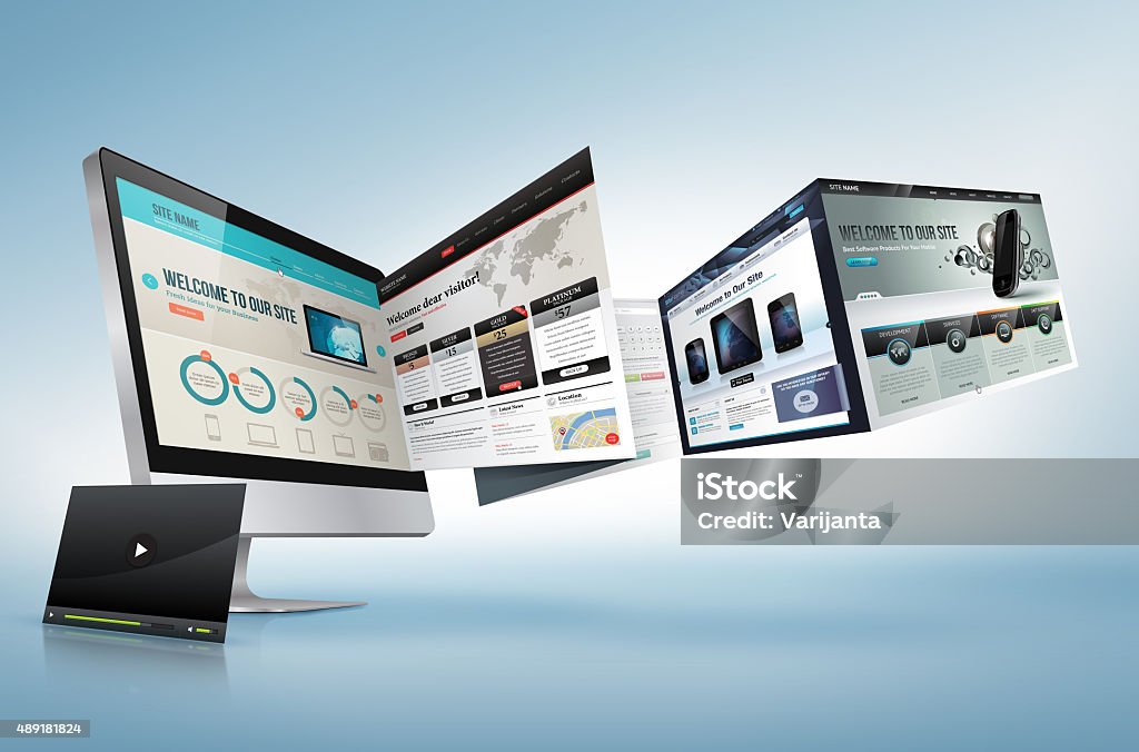 Web design development concept Image can be used for several purposes like: background, web banner, promotional materials, poster, presentation templates, advertising and printed materials. Pattern Stock Photo