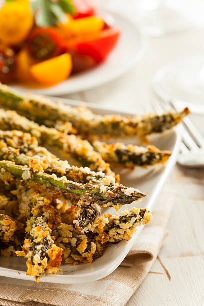 istock Homemade Panko Breaded Asparagus 489189989