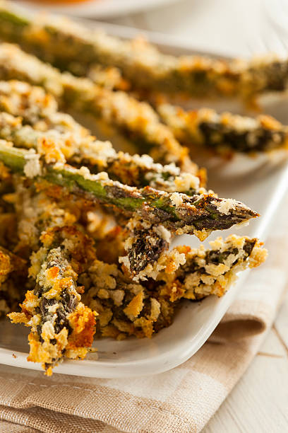 istock Homemade Panko Breaded Asparagus 489190433