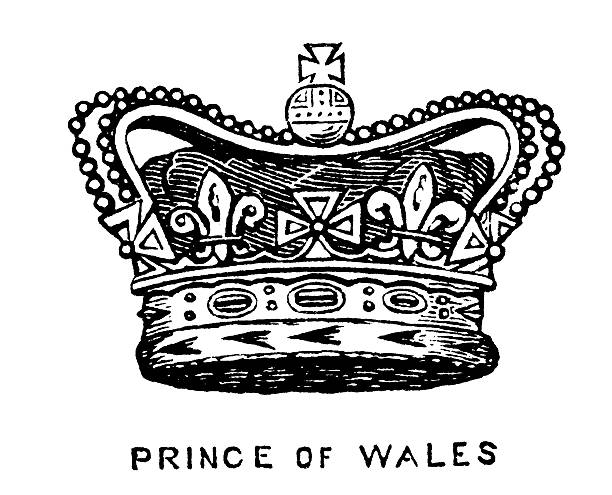 ilustrações, clipart, desenhos animados e ícones de antigo ilustração de coroa - crown king illustration and painting engraving