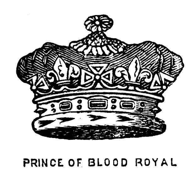 ilustrações, clipart, desenhos animados e �ícones de antigo ilustração de coroa - crown king illustration and painting engraving