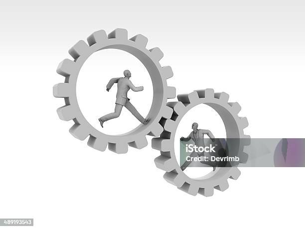 Teamwork And Gears Stock Photo - Download Image Now - Activity, Adult, Bull - Animal