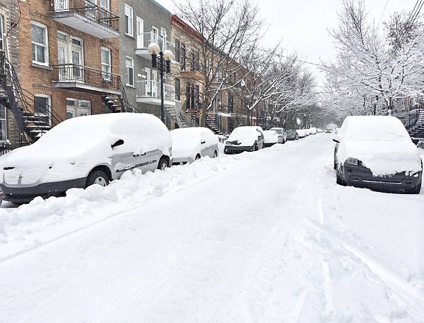 istock Urban street after snowstorm 489194477