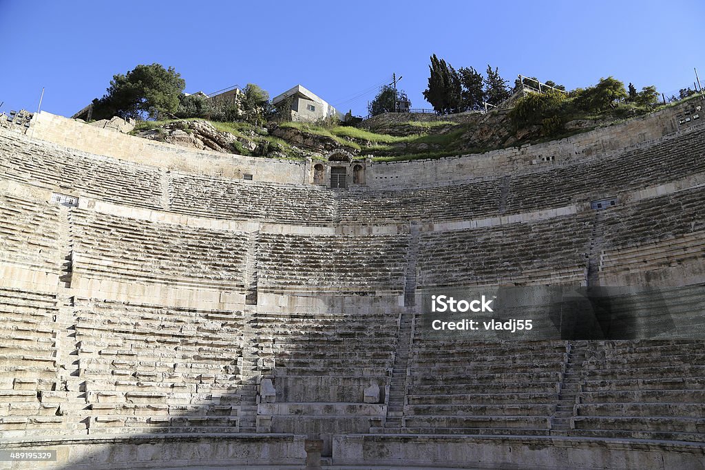 Roman Theatre w Amman, Jordania - Zbiór zdjęć royalty-free (Amfiteatr)