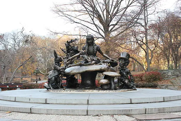 Alice and her cast of storybook friends found their way to Central Park in 1959, when philanthropist George Delacorte commissioned this bronze statue as a gift to the children of New York City. 