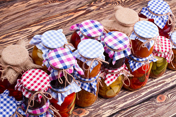istock Canning food in glass jar. 489202734