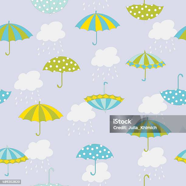 Umbrella Pattern Stock Illustration - Download Image Now - 2015, Abstract, Autumn