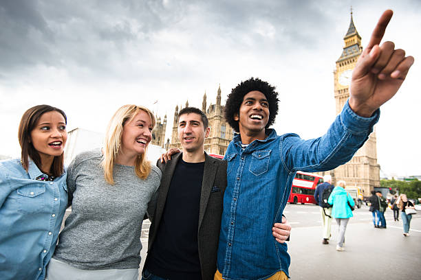 istock Friends have fun in London 489203886