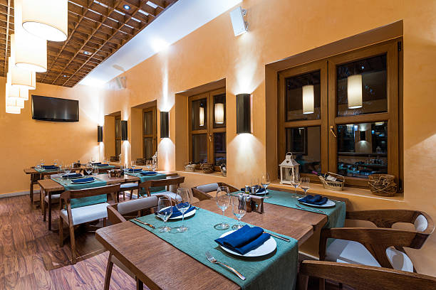 istock Beautiful brand new european restaurant 489204202