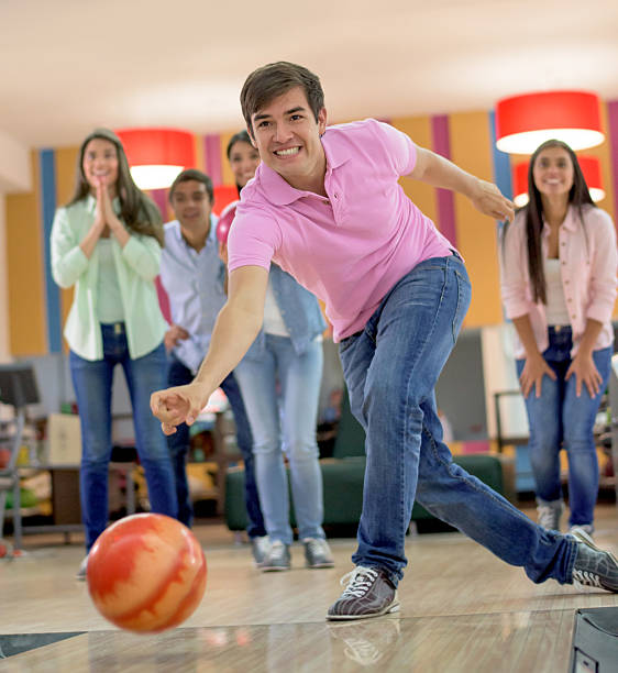 istock Man bowling with his friends 489208726