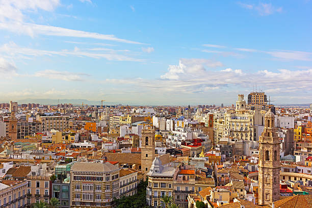 istock Aerial panoramic view of Valencia, Spain. 489210912