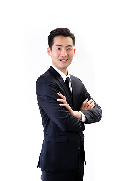 istock Young Asian businessman white background 489212246
