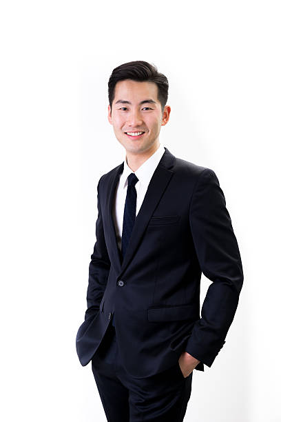 istock Young Asian businessman white background 489212252