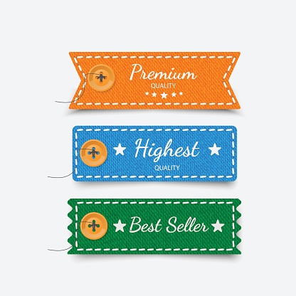 Clothing labels. Vector