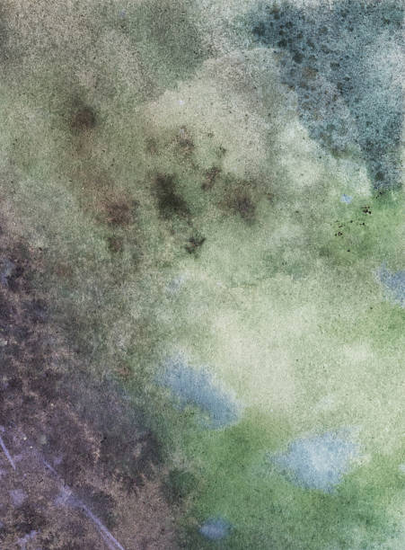 istock Muted pastel colors hand painted on paper 489216052