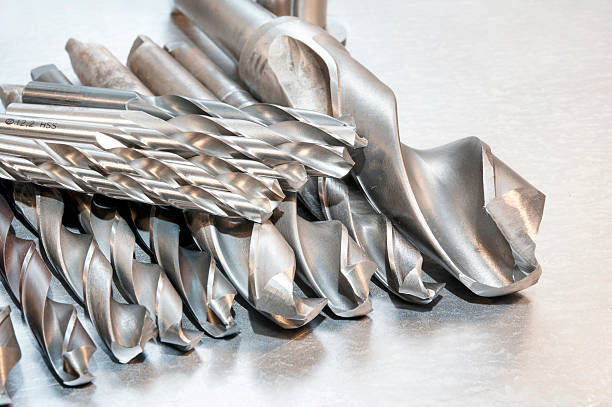 istock Metal drill bits. Drilling and milling industry. Closeup. 489220567